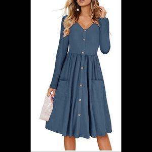 Long Sleeved Mid length Dress